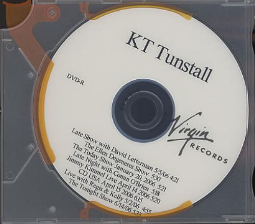 KT Tunstall Live TV Appearances US Promo promo DVD-R (370707)